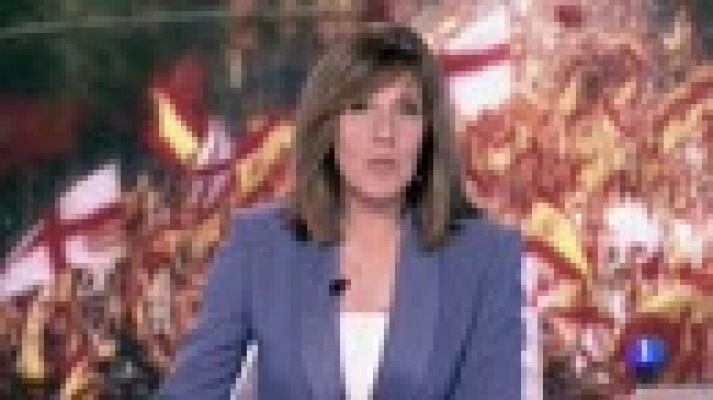 Telediario 1 - PP, Ciudadanos y Vox encabezan una manifestación en Barcelona por la unidad de España