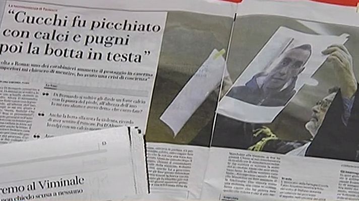 Telediario 1 - Un carabinero confiesa que el joven detenido Stefano Cucchi sufrió palizas antes de morir