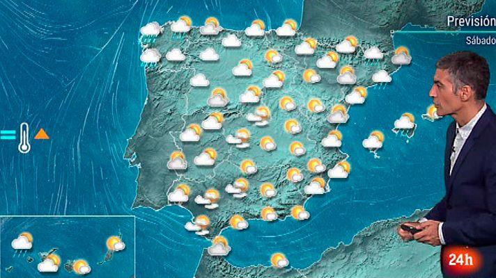 Intervalos nubosos y temperaturas en ascenso en todo el país