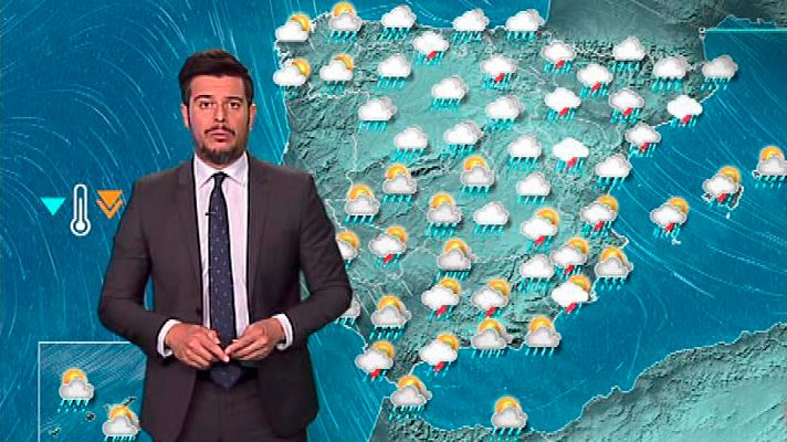 El tiempo - Lluvias, vientos fuertes y descenso notable de las temperaturas