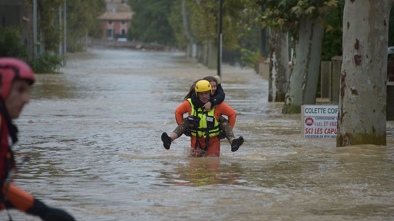 Las lluvias torrenciales en el sureste de Francia dejan al menos 13 muertos, según protección civil