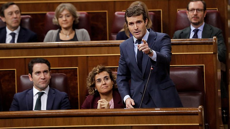 Casado acusa a Sánchez de presentar en Bruselas unos Presupuestos "ilegales"