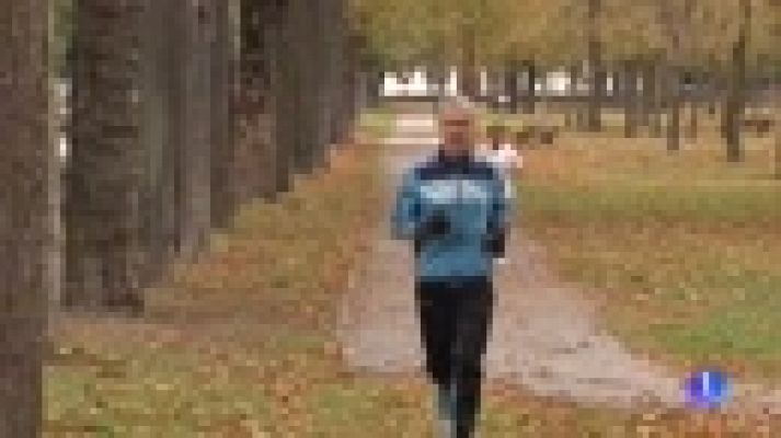 Telediario 1 - Martín Fiz vuelve a correr un mes después de ser atropellado por un coche mientras entrenaba