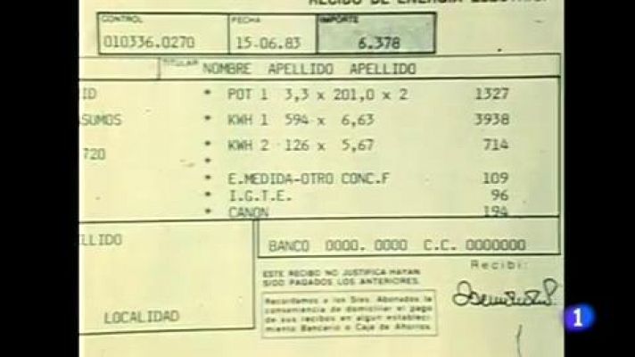 El recibo de la luz nos trae de cabeza ahora como hace 40 años 