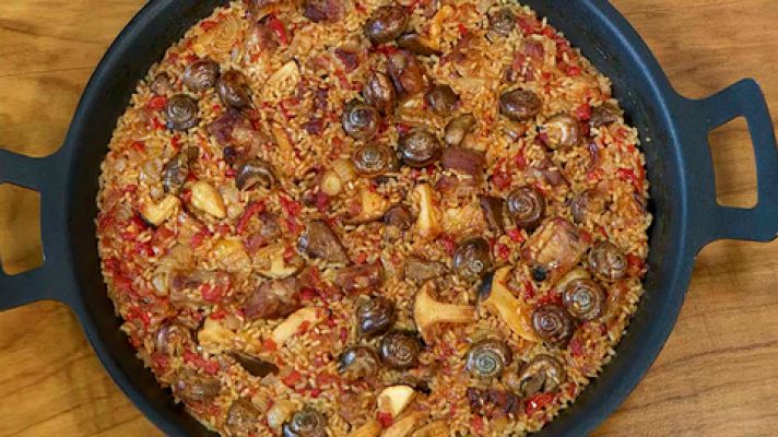 Arroz de costilla y caracoles