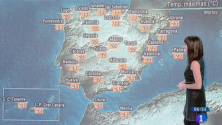 Chubascos en Canarias y bajada de temperaturas
