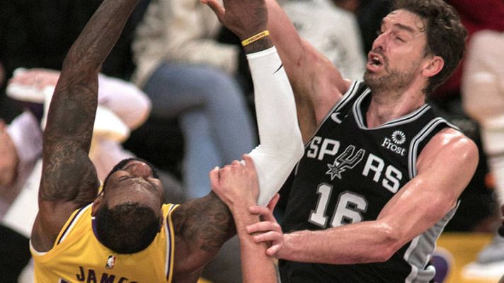 Los Lakers de LeBron vuelven a caer, esta vez ante los Spurs de Gasol