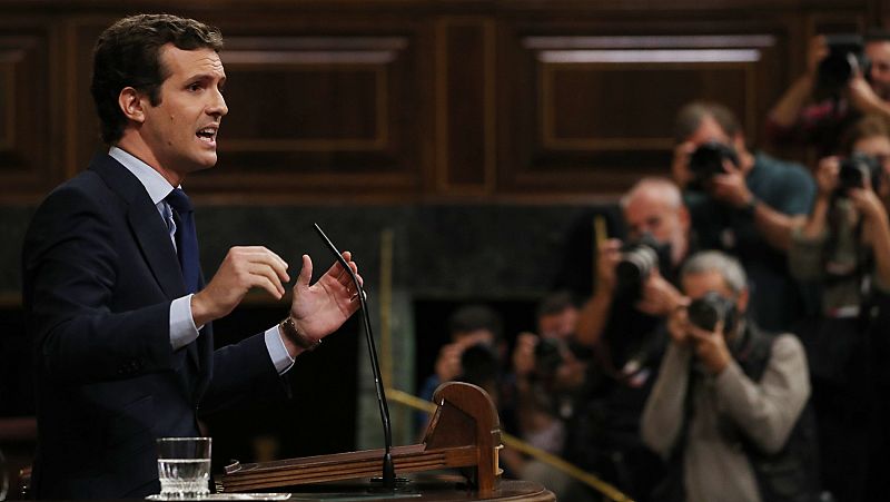 Casado acusa a Sánchez de "participar" en un "golpe de Estado"