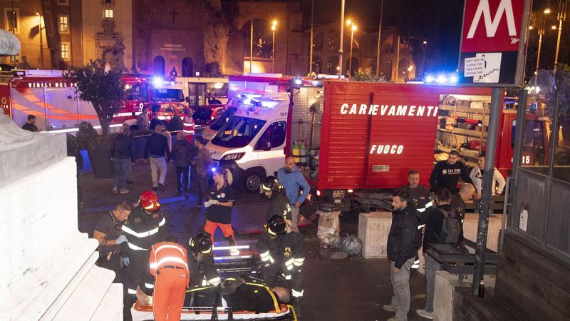 Más de 20 hinchas del CSKA heridos tras la rotura de unas escaleras mecánicas en el metro de Roma | Ver