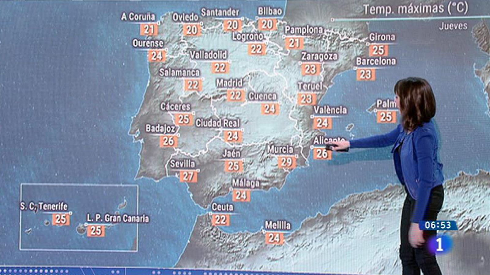 El tiempo: Lluvias fuertes en Canarias y temperaturas estables en Península | RTVE Play