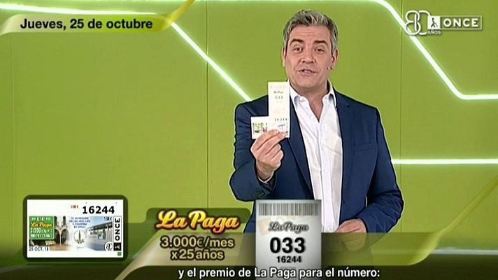 Sorteos ONCE - Sorteo ONCE - 25/10/18