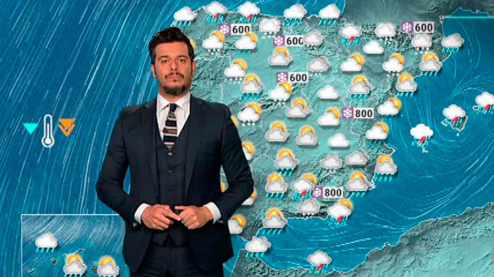 Nieve por encima de los 600 metros en el norte y lluvia en Baleares