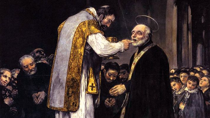 Telediario 1 - Un goya 'de visita' en el Prado: San José de Calasanz