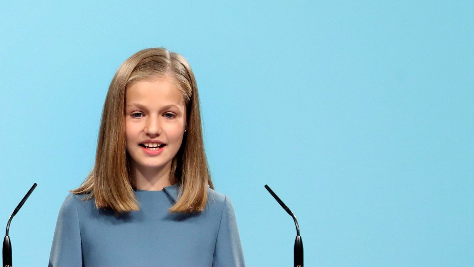 La princesa Leonor lee en su primera intervención pública el artículo 1 de la Constitución