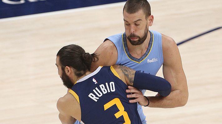 Telediario 1 - Marc Gasol le gana la partida a Ricky Rubio