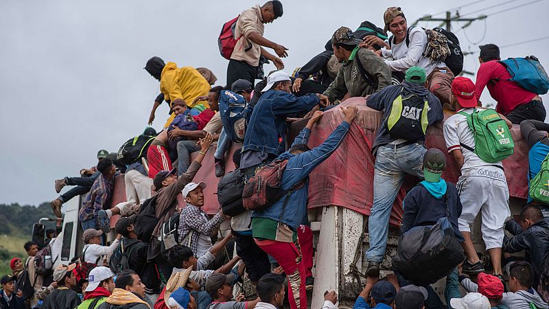 La caravana de inmigrantes que se dirige a EE.UU. recorre el estado mexicano de Veracruz
