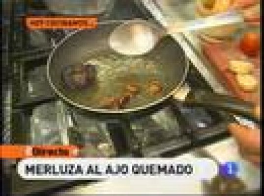 Merluza al ajo quemado