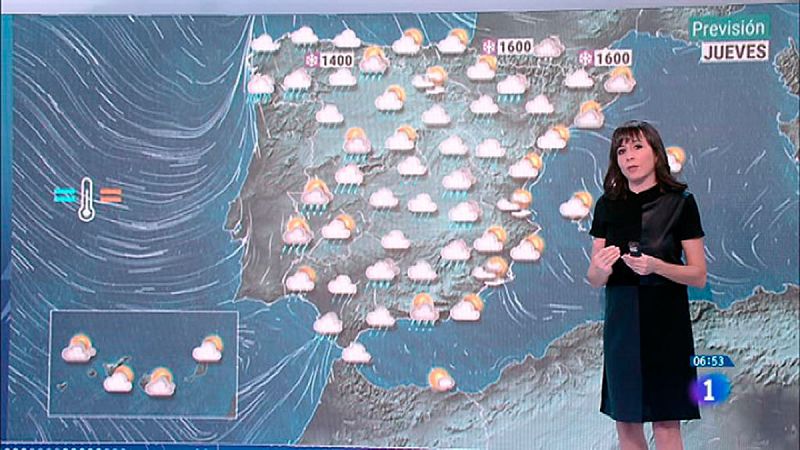 El cielo estará nuboso en toda la península, con lluvias en la mayor parte del país, que serán más intensas y persistentes en el oeste de Galicia y Sistema Central, área pirenaica y litoral norte mediterráneo, informa la Agencia Estatal de Meteorolog