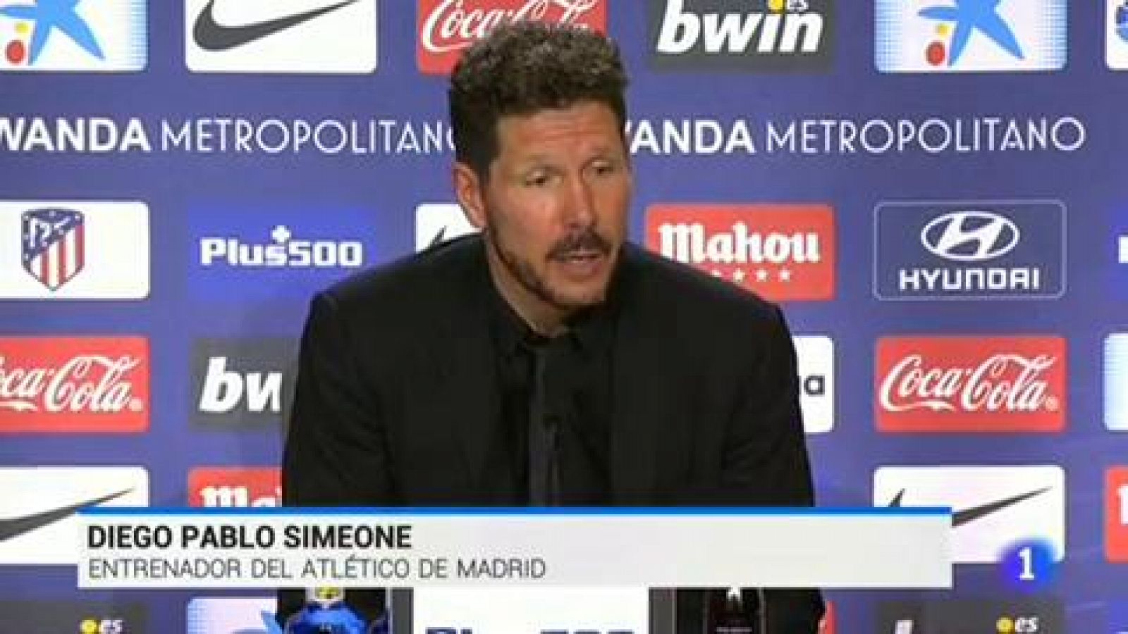 Telediario 1: Simeone: "El Metropolitano apareció"; Berizzo se lamenta: "Demasiado castigo" | RTVE Play