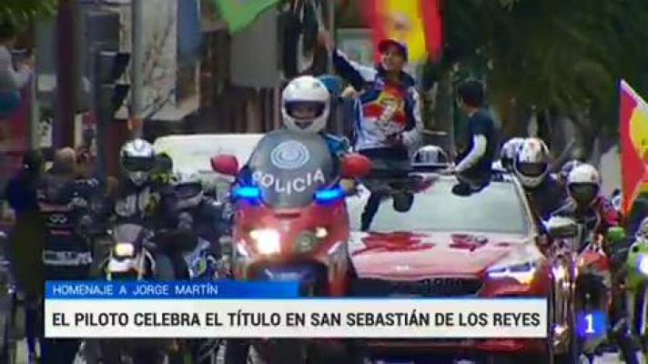 Telediario 1 - San Sebastián de los Reyes homenajea a Jorge Martín