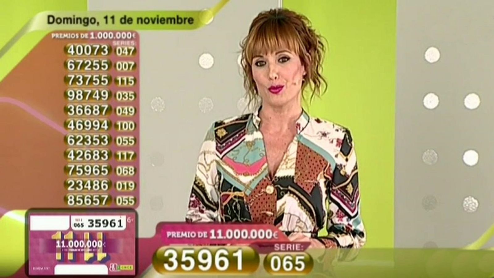 Sorteo ONCE - 11/11/18 - ver ahora