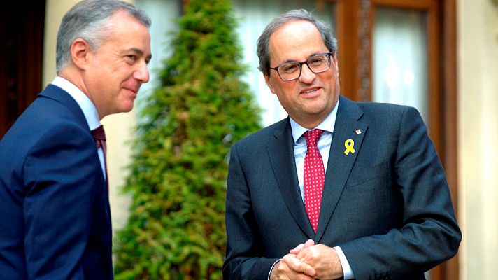 Telediario 1 - Reunión entre Urkullu y Torra