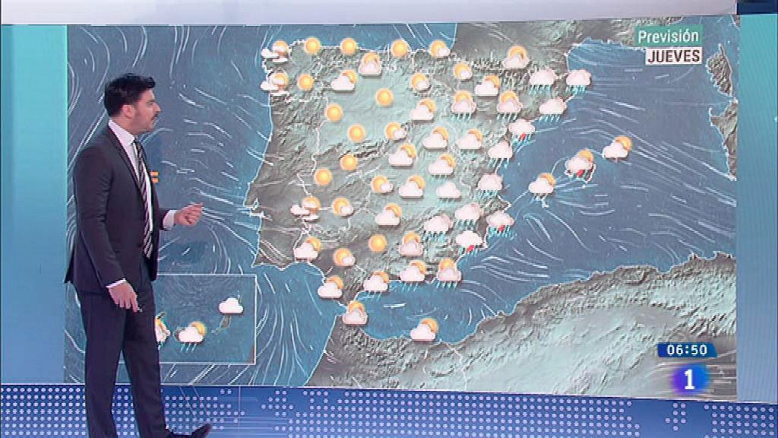 El Tiempo: Cielos cubiertos y fuertes lluvias hoy en el área mediterránea