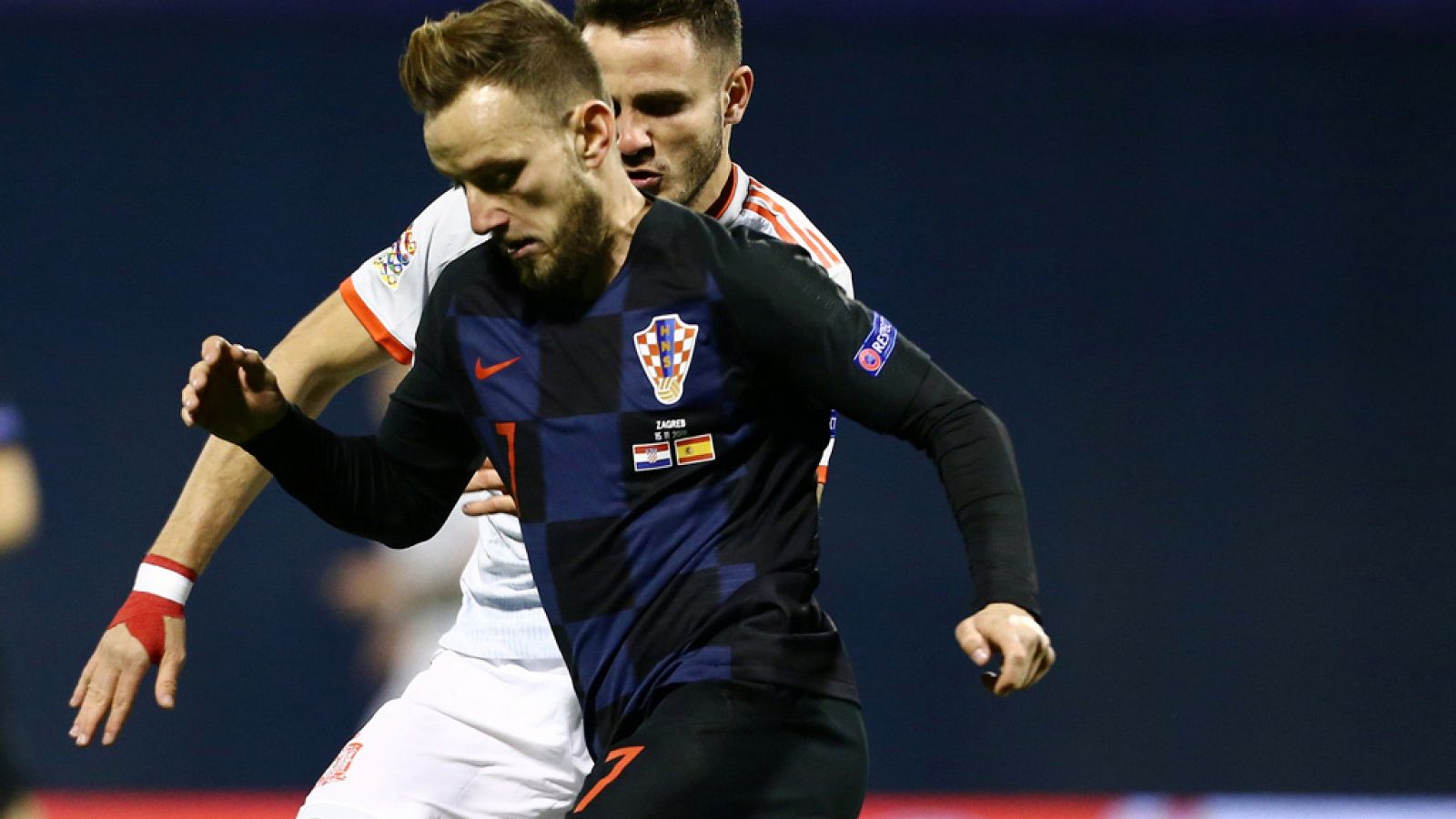 Rakitic, durante el partido ante España.