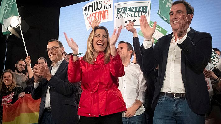 Telediario 1 - Los candidatos retoman la campaña tras el debate a cuatro con promesas y críticas a otros partidos