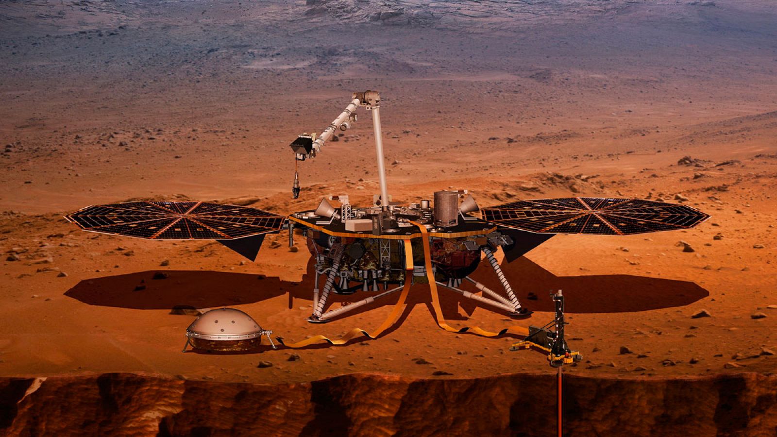 Telediario 1: La sonda InSight se prepara para siete minutos de terror antes de posarse en Marte | RTVE Play