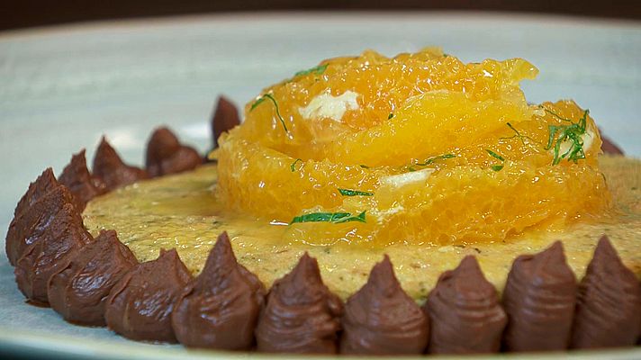 Torres en la cocina - Sobao de naranja con hierbabuena