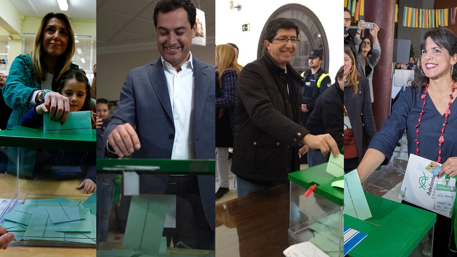 Elecciones andaluzas 2018 | Los principales candidatos en las elecciones andaluzas votan llamando a la participación