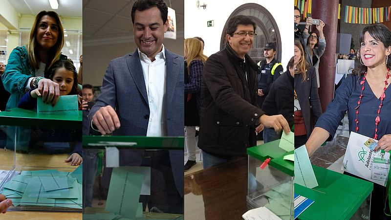 Elecciones andaluzas 2018 | Los principales candidatos en las elecciones andaluzas votan llamando a la participación