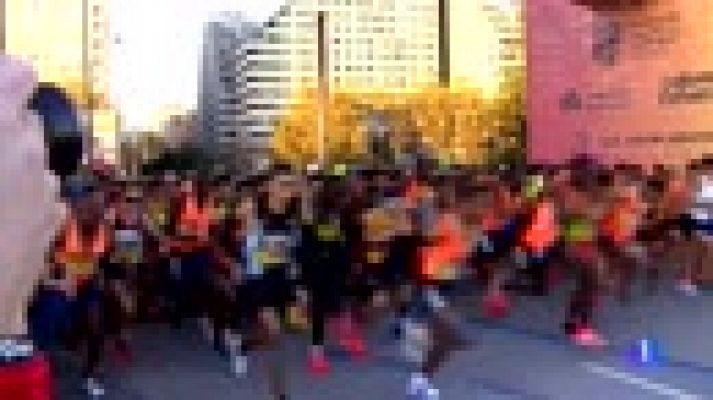 Gebreselassie gana y bate el récord en el maratón de Valencia con 2:04:30