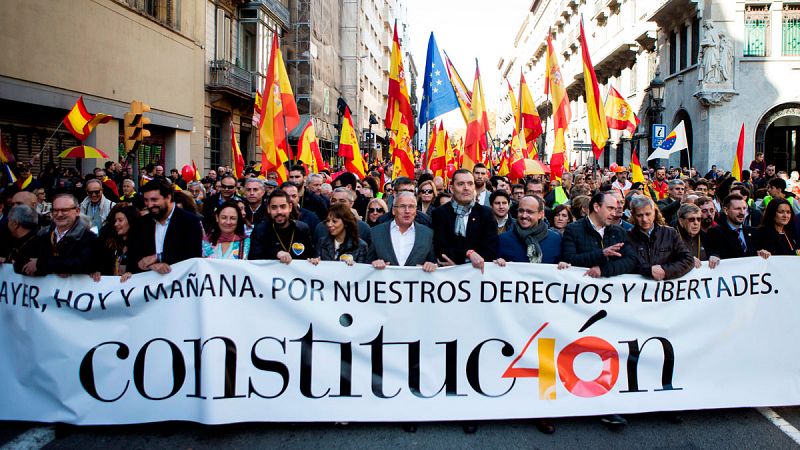 Acto en Barcelona a favor de la Constitución
