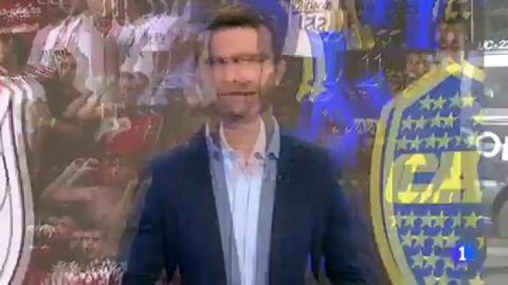 Telediario 1 - Final Libertadores: La Policía forma los tres cordones de seguridad en torno al Bernabéu