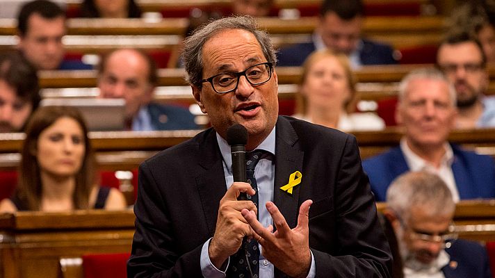 Telediario 1 - Torra insiste en pedirle a Sánchez una reunión "de gobierno a gobierno" para hablar de independencia
