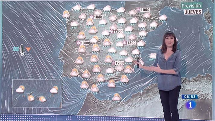 El tiempo - Hoy, lluvias en todo el país, más intensas en Cataluña y Baleares