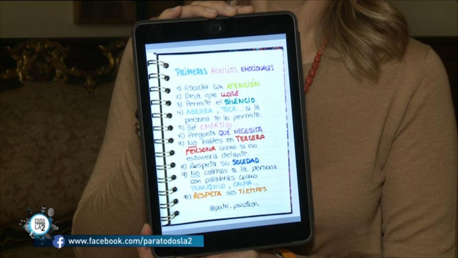 Para Todos La 2 - Diez consejos de primeros auxilios emocionales de Patricia Ramírez