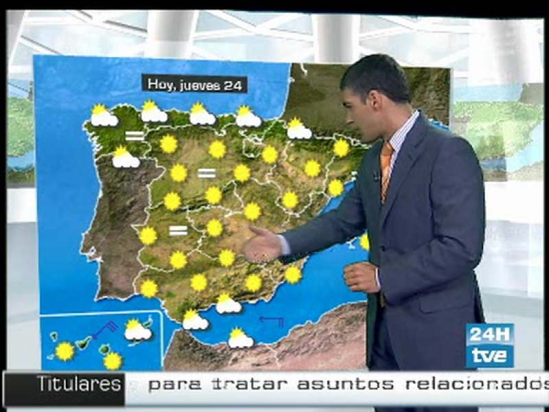 El tiempo para este jueves será de cielos poco nubosos y temperaturas en ascenso, debido a las altas presiones causadas por un anticiclón.