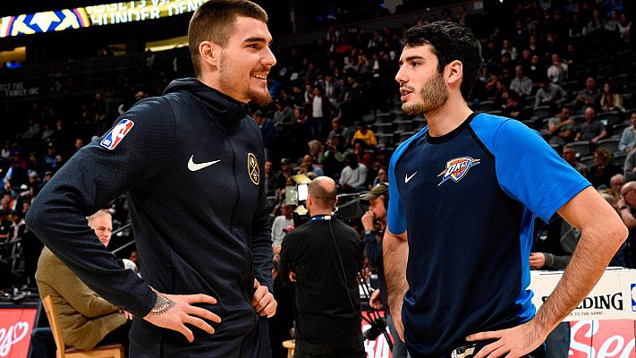 Telediario 1 - Juancho Hernangómez se lleva el duelo con Abrines; derrotas de Marc Gasol e Ibaka