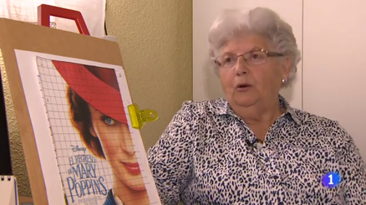 Telediario 1 - Disney ficha a una abuela valenciana para difundir sus creaciones sobre Mary Poppins