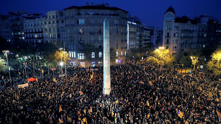 Normalidad en la manifestación independentista en Barcelona