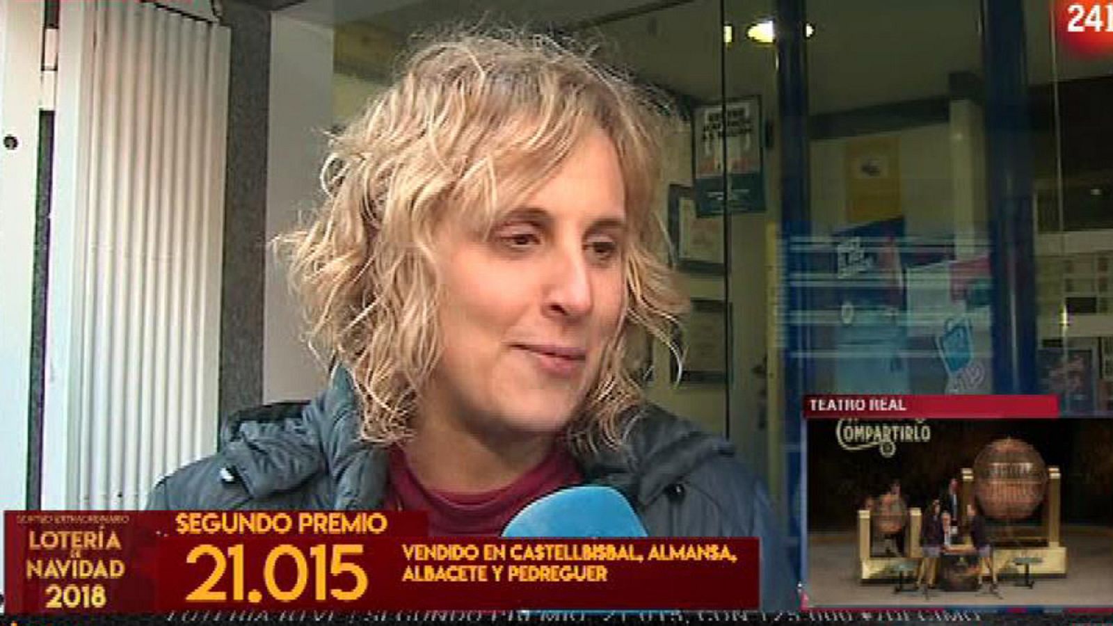 La Lotería de Navidad 2018 ha sonreído a la provincia de Barcelona. Pérsida, que regenta una administración de loterías en la localidad catalana de Castellbisbal, ha declarado a RTVE después de haber repartido décimos del número 21.015, agraciado con