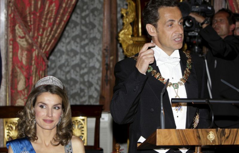 Sarkozy habla de su amistad con España en la cena de gala