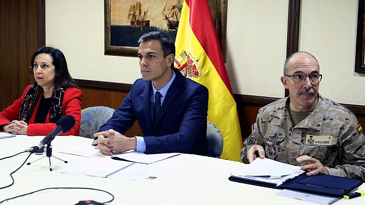 Telediario 1 - Sánchez felicita la Navidad a las tropas en el extranjero