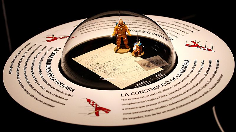 La carrera espacial y el mundo del cómic se dan la mano en la exposición 'Tintín y la Luna'