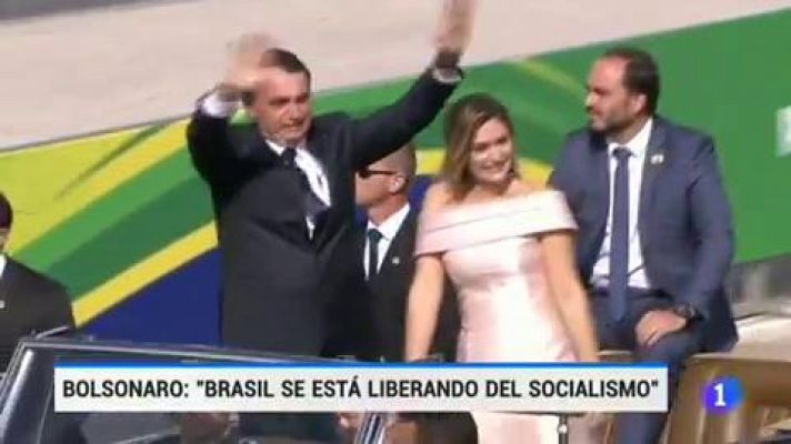 Telediario 1 - Bolsonaro inicia su mandato como nuevo presidente de Brasil tras tomar posesión del cargo