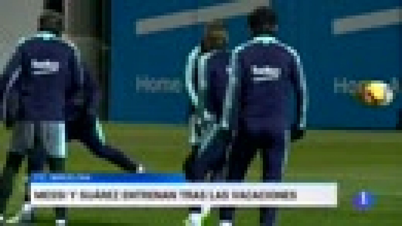 Telediario 1:  Primer entrenamiento del año del Barça, ya con los sudamericanos y Munir | RTVE Play