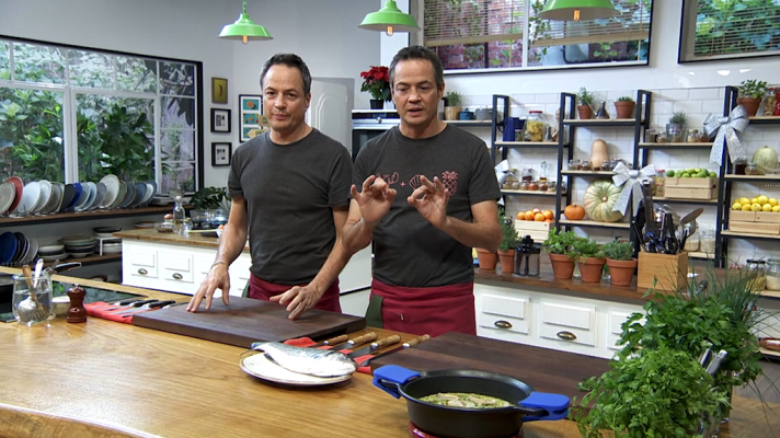 Torres en la cocina - Arroz con grelos y lubina a la sal